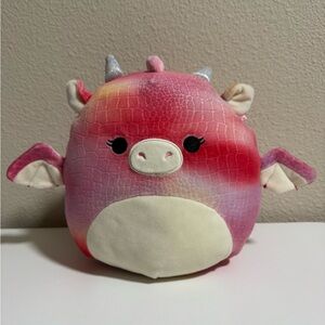 8” Pink and orange Dragon Squishmallow